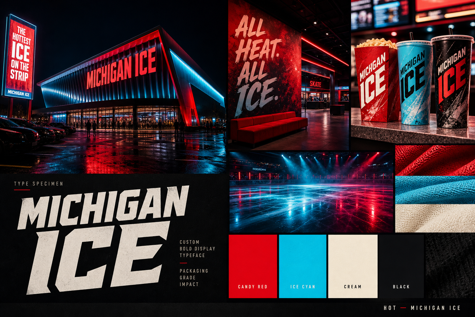 Loud generation: candy red nightclub rink