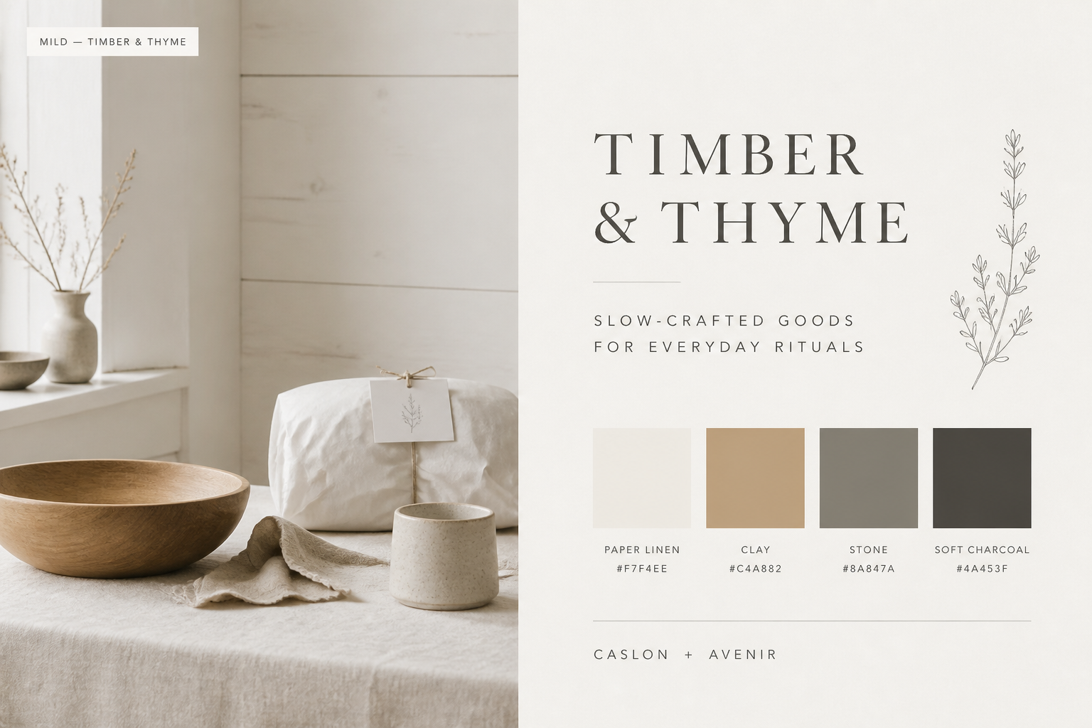 Quiet generation: all linen, pale clay