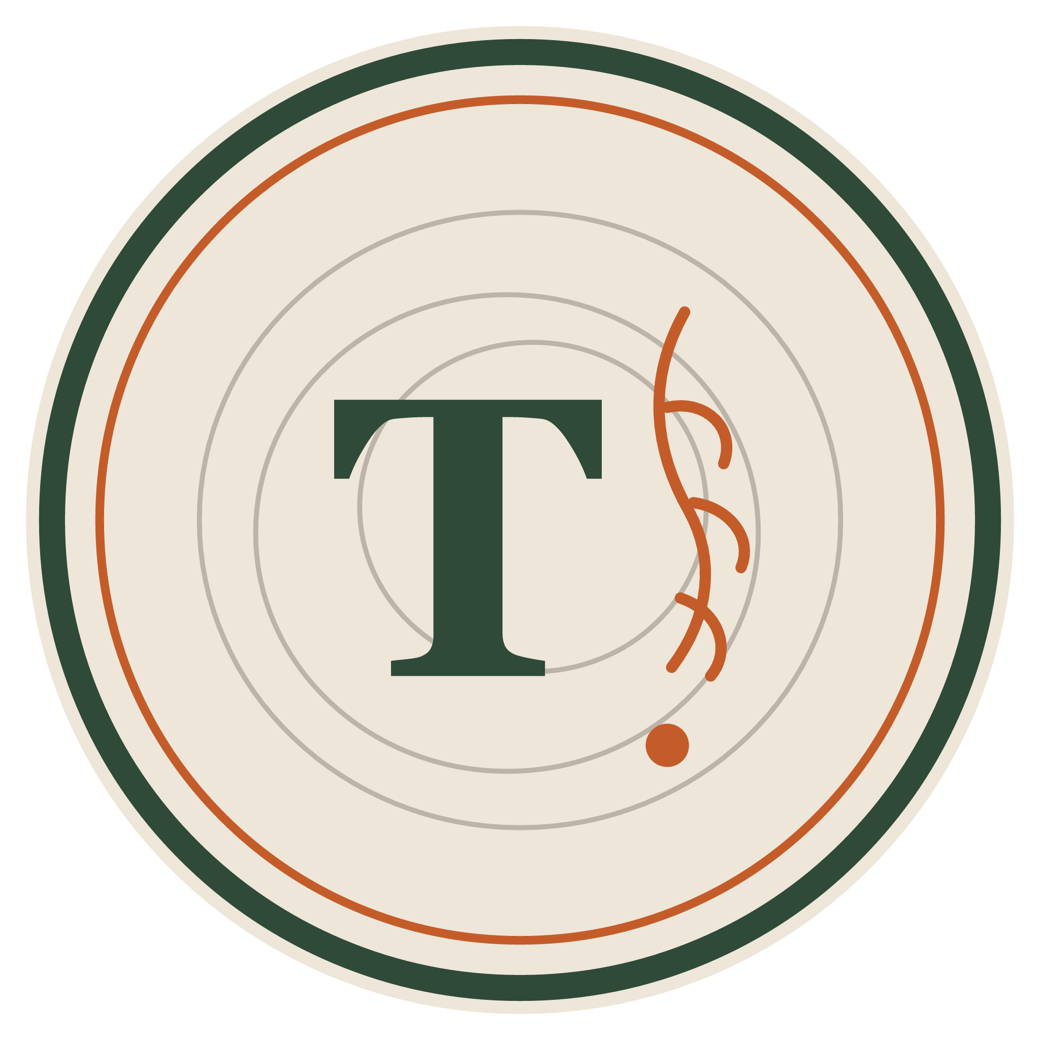 Locked wax-seal stamp with T and thyme sprig