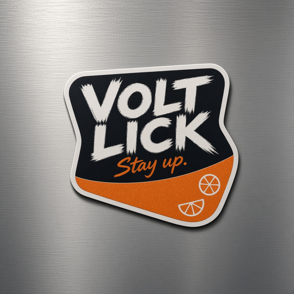 Volt Lick die-cut sticker