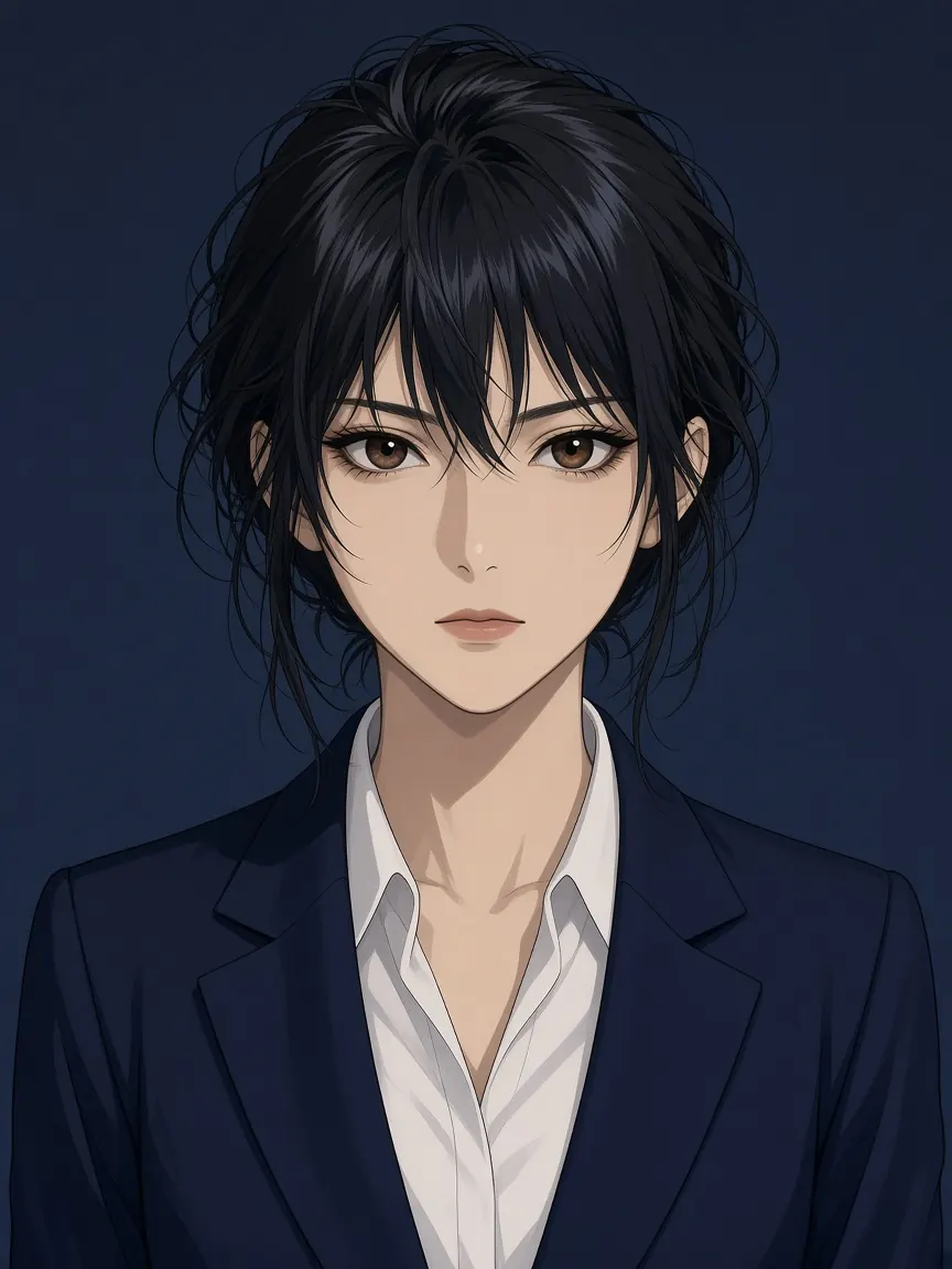 Anime Front face character example