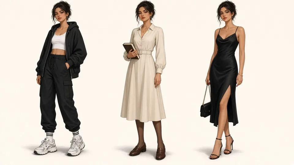 Wardrobe Clothing options character example
