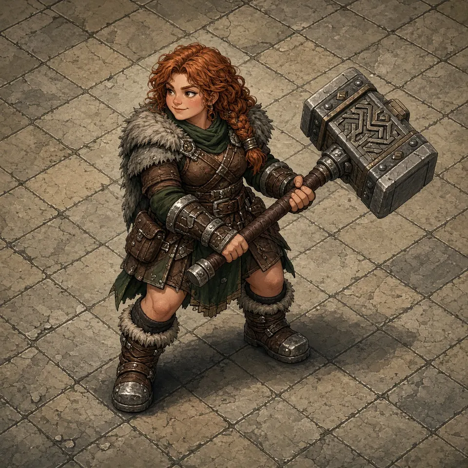 Isometric RPG Game sprite character example