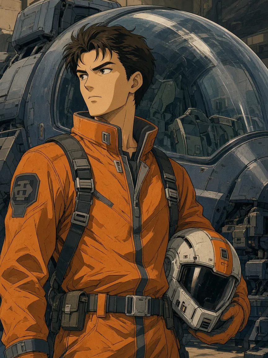 Mecha Three-quarter character example